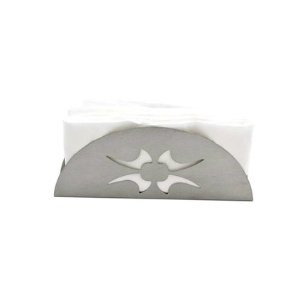 2 PCS Stainless Steel Western Fan-shaped Napkin Seat Napkin Holder Paper Towel Clip, Specification:Pattern-garmade.com