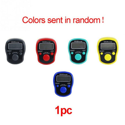 Electronic Digital Counter Portable Hand Operated Tally LCD Screen Finger Counter, Random Color-garmade.com