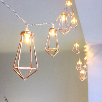 1.5m 10 LEDs Retro Iron Metal Diamond Home Decoration LED Fairy String Light-garmade.com