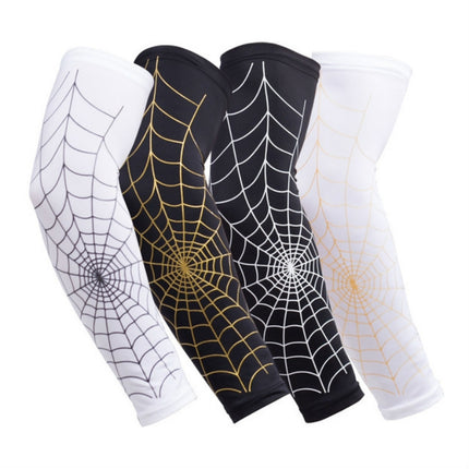 Professional Basketball Sports Spider Web Arm Guards Anti-skid Lengthened Elbow Guards, Size:M(Random Color Delivery)-garmade.com