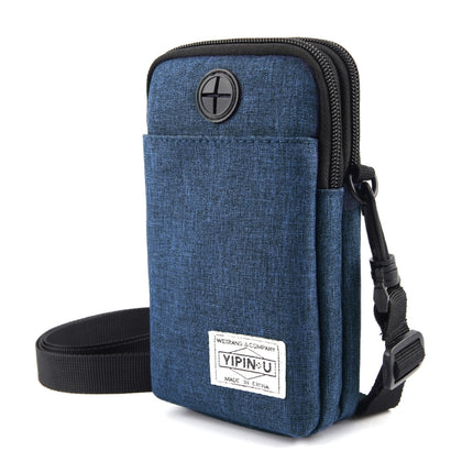 YIPINU Multifunctional Hanging Neck Mini Waterproof Mobile Phone Storage Bag(Dark Blue)-garmade.com