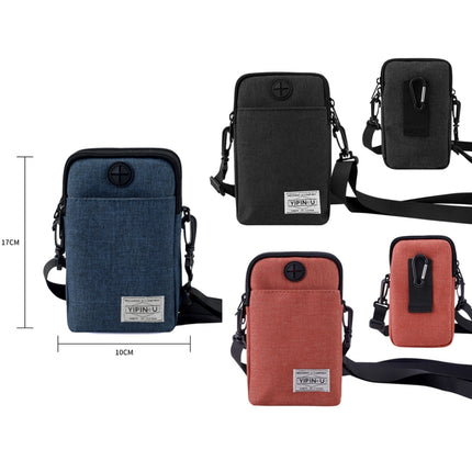 YIPINU Multifunctional Hanging Neck Mini Waterproof Mobile Phone Storage Bag(Dark Blue)-garmade.com