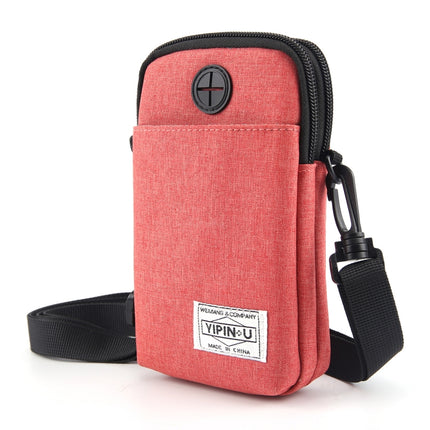 YIPINU Multifunctional Hanging Neck Mini Waterproof Mobile Phone Storage Bag(Red)-garmade.com