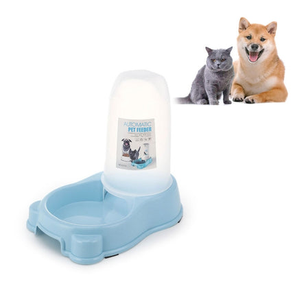 Pet Dual Purpose Automatic Water Dispenser Dog Bowl Dog Cat Universal(Blue)-garmade.com
