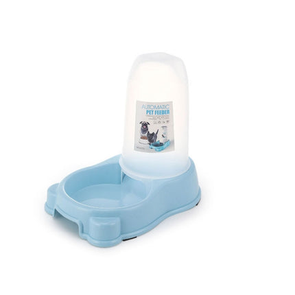 Pet Dual Purpose Automatic Water Dispenser Dog Bowl Dog Cat Universal(Blue)-garmade.com