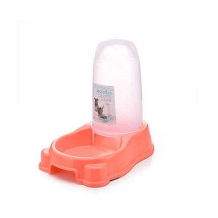 Pet Dual Purpose Automatic Water Dispenser Dog Bowl Dog Cat Universal(Pink)-garmade.com