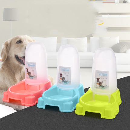 Pet Dual Purpose Automatic Water Dispenser Dog Bowl Dog Cat Universal(Pink)-garmade.com