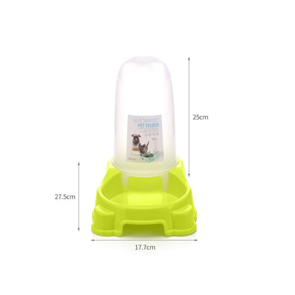 Pet Dual Purpose Automatic Water Dispenser Dog Bowl Dog Cat Universal(Green)-garmade.com