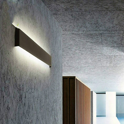 Modern Minimalist Living room Hallway Stairs Sconce LED Wall Lamp Creative Decoration Lighting, Lampshade Color:Black-15cm 6W(Warm White)-garmade.com