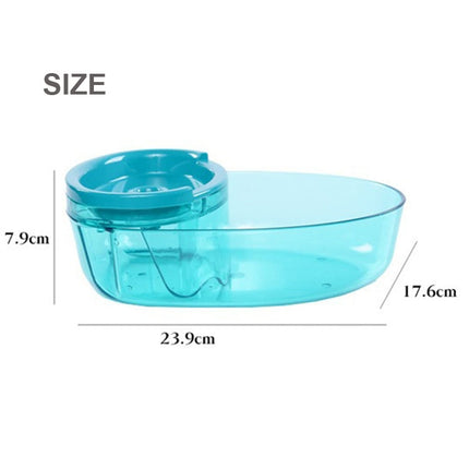 Dog and Cat Automatic Circulation Filter Core Drinking Fountain Pet Supplies, CN Plug(Blue)-garmade.com