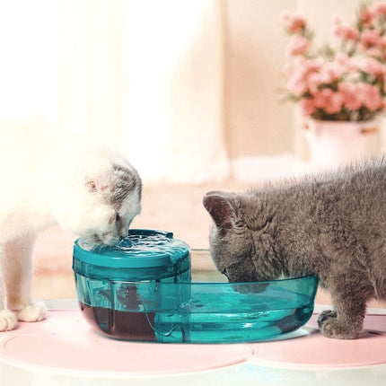 Dog and Cat Automatic Circulation Filter Core Drinking Fountain Pet Supplies, CN Plug(Green)-garmade.com