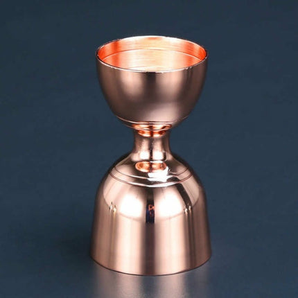 Stainless Steel Wine Measurer Ounce Cup Mixing Measuring Cup, Color:Rose Gold-garmade.com