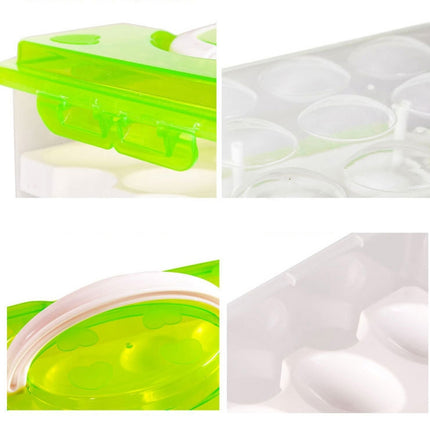 Portable 2 Layers 24 Slots PP Plastic Egg Holder Storage Case Box(Green)-garmade.com