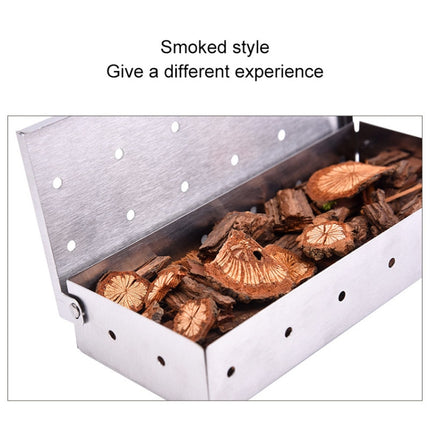 Stainless Steel Smoke Box Wood Chips Barbecue Smoke Box-garmade.com