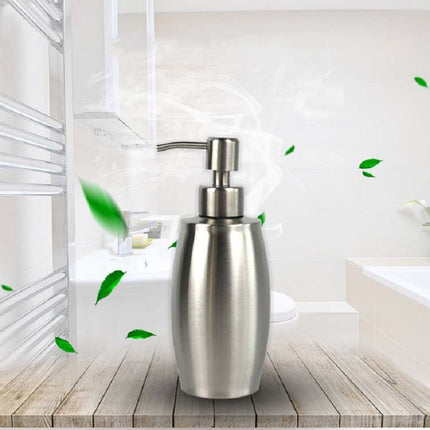 SH158 350ml Stainless Steel Soap Dispenser Oval Hand Sanitizer Bottle-garmade.com