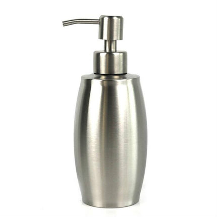 SH158 350ml Stainless Steel Soap Dispenser Oval Hand Sanitizer Bottle-garmade.com