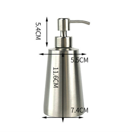 SH104 350ml Stainless Steel Dish Washing Liquid Bottle Hand Sanitizer Bottle Manual Soap Dispenser-garmade.com