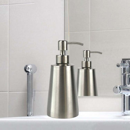 SH104 350ml Stainless Steel Dish Washing Liquid Bottle Hand Sanitizer Bottle Manual Soap Dispenser-garmade.com