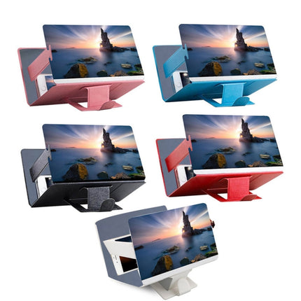 8 inch Universal Mobile Phone 3D Screen Amplifier HD Video Magnifying Glass Stand Bracket Holder(Pink)-garmade.com