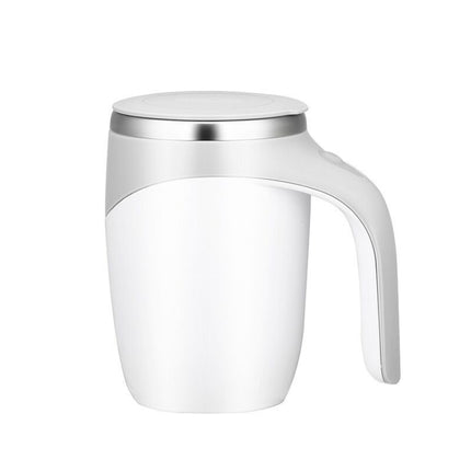 Electric Stirring Cup Milkshake Coffee Stirring Cup, Capacity:401-500ml(White)-garmade.com