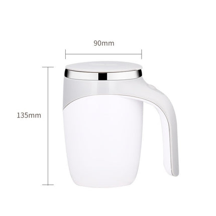 Electric Stirring Cup Milkshake Coffee Stirring Cup, Capacity:401-500ml(White)-garmade.com