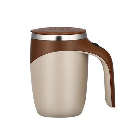 Electric Stirring Cup Milkshake Coffee Stirring Cup, Capacity:401-500ml(Brown)-garmade.com