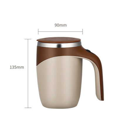 Electric Stirring Cup Milkshake Coffee Stirring Cup, Capacity:401-500ml(Brown)-garmade.com