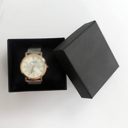 20 PCS Watch Box Decoration Paper Gift Box Bracelet Box(Black)-garmade.com