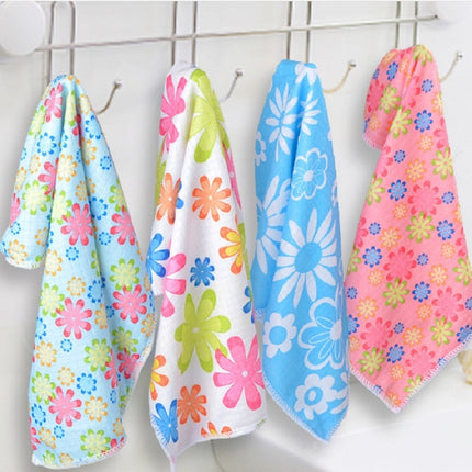 4 PCS / Set Microfiber Printed Flowers Cloth Cleaning Cloth-garmade.com