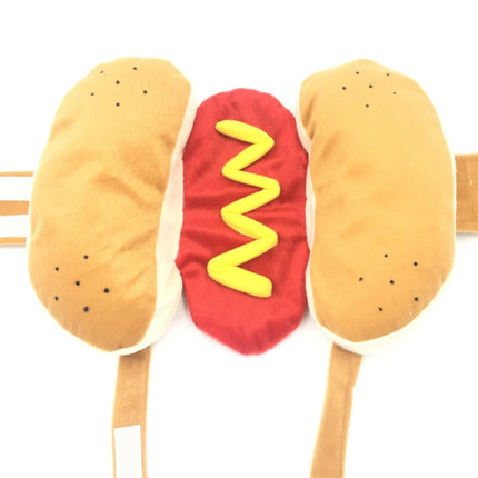 Hot Dog Style Pet Dog Cat Halloween Party Costume Clothes, Size:S-garmade.com