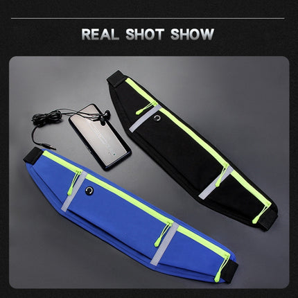 Outdoor Waterproof Belt Bag Sports Riding Mobile Phone Waist Bag, Size:7 inch(Black)-garmade.com