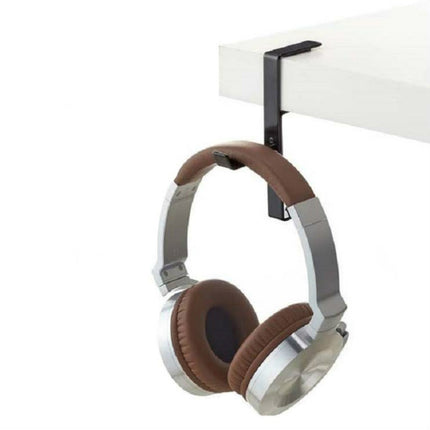 Headphone Stand Desktop Headset Hook Metal Bag Hanger, Color:Black-garmade.com