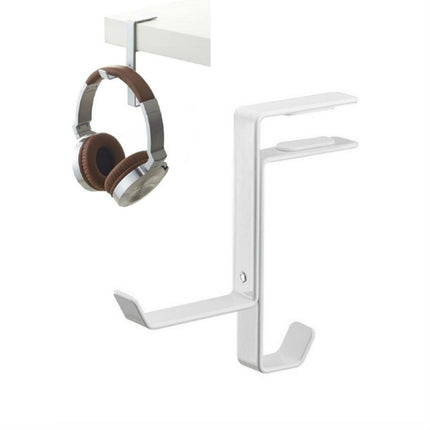 Headphone Stand Desktop Headset Hook Metal Bag Hanger, Color:White-garmade.com