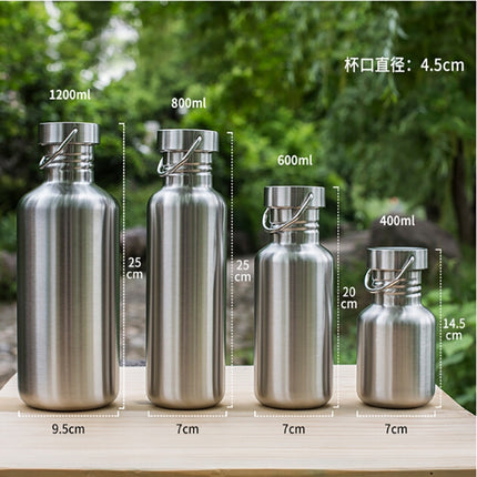 2 PCS Stainless Steel Water Bottle Leak-proof Jar Sports Flask for Biking Camping Hiking Travel Outdoor, Capacity:500ml-garmade.com