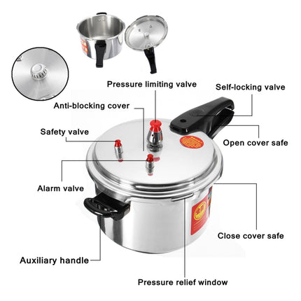 Household Aluminum Pressure Cooker Electric Pressure Cooker Suitable for Gas Stove, Type:22cm Single Use Bottom-garmade.com