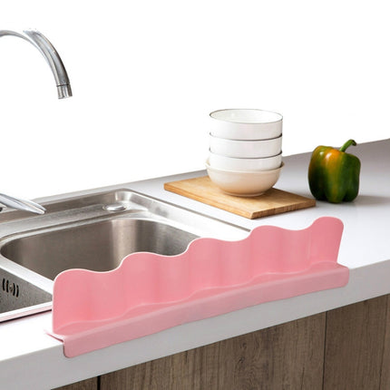 Home Kitchen Sucker Type Splash Guard Flap Kitchen Tool Water Separator(Pink)-garmade.com