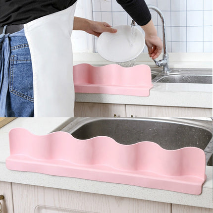 Home Kitchen Sucker Type Splash Guard Flap Kitchen Tool Water Separator(Pink)-garmade.com