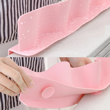 Home Kitchen Sucker Type Splash Guard Flap Kitchen Tool Water Separator(Pink)-garmade.com