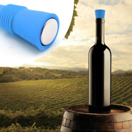 Food Grade Silicone Wine Stopper Creative Preservation Bottle Stopper(Blue)-garmade.com