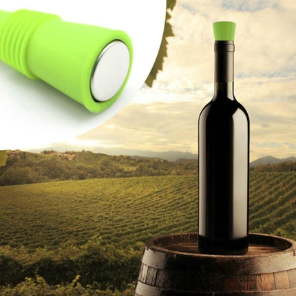 Food Grade Silicone Wine Stopper Creative Preservation Bottle Stopper(Green)-garmade.com