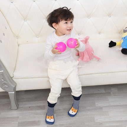 Autumn And Winter Thickened Terry Baby Shoes And Socks Children's Non-slip Soft Bottom Floor Socks, Size:Base Length 11 CM(Green Fawn)-garmade.com