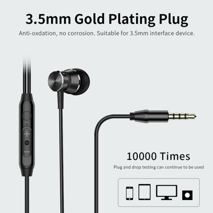 Langsdom M305 Bass Earphone for Phone 3.5mm In-ear Metal Earphones with HD Mic Earbuds for xiaomi iPhone Samsung(M305 White)-garmade.com