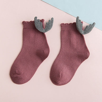 Girls Fashion Personality Wings Socks Baby Cotton Socks, Color:Fuchsia(S)-garmade.com