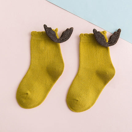 Girls Fashion Personality Wings Socks Baby Cotton Socks, Color:Ginger(S)-garmade.com