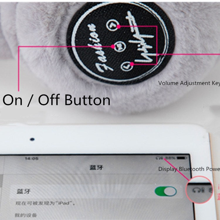Bluetooth Earmuffs Winter Plush Windproof Men And Women Ear Cover(Pink)-garmade.com