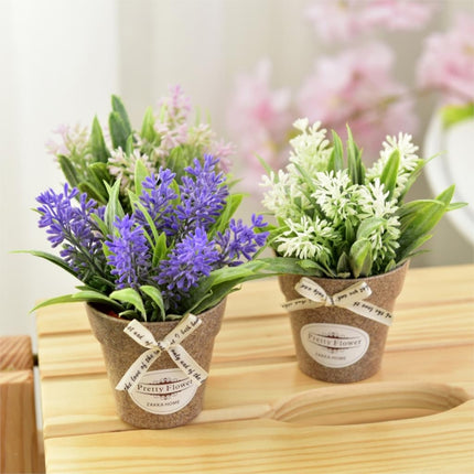 2 PCS Fake Flowers Grass With Plastic Artificial Potted Flowers For Rustic Garden Farmhouse Decoration(Pink)-garmade.com