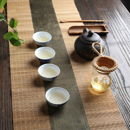 Bamboo Woven Creative Filter Reusable Filter Tea Colander Gadget, Style:Poplar Tea Leak-garmade.com