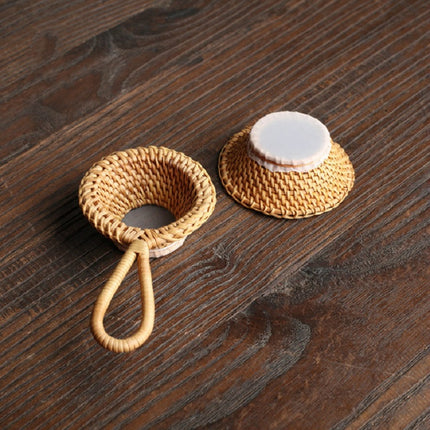 Bamboo Woven Creative Filter Reusable Filter Tea Colander Gadget, Style:Poplar Tea Leak-garmade.com