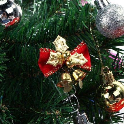 2 PCS Mini Cute Bow Christmas Tree Decoration Pendant(Flocking)-garmade.com