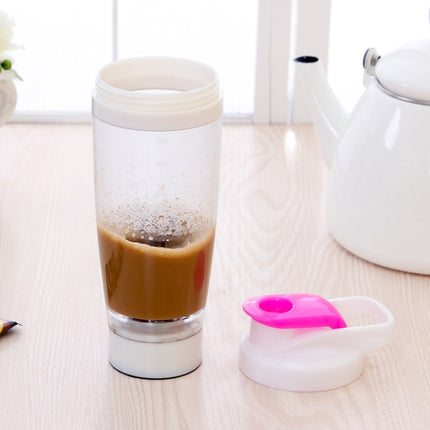 600ML Mixer Water Bottle Portable Electric Protein Automatic Creative Coffee Milk Cup(green)-garmade.com